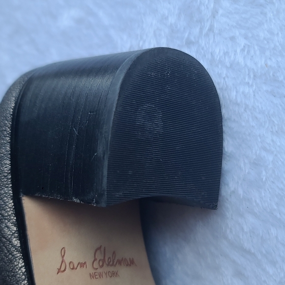 Sam Edelman Bronze Metallic Leather Ankle Boots|Women's Size 10|Block Heel - Picture 5 of 11